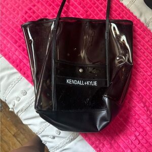 black clear tote bag kendall+kylie
